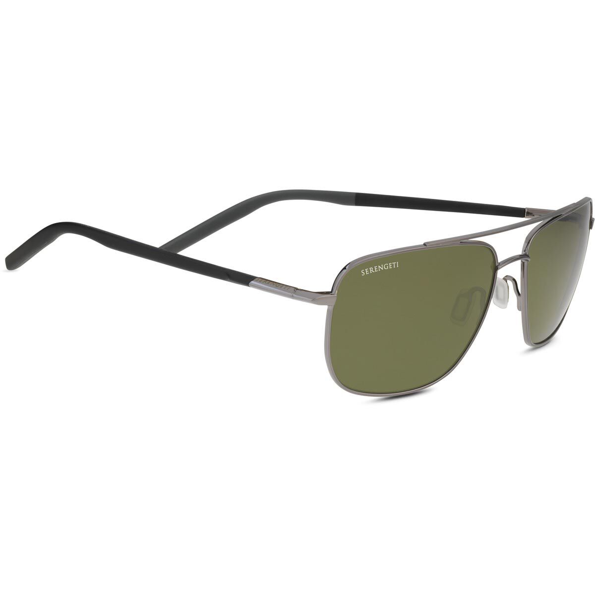 TELLARO, Shiny Gunmetal with Black Temples and Grey inside Temple Tips-Mineral Polarized 555nm Cat 3 to 3, hi-res image number null